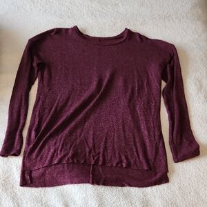 American Eagle Soft & Sexy Plush Burgundy Long Sleeve Top